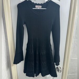 Willow Elegant Black Knit Dress